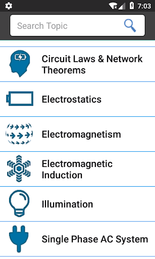 Android application Electrical Reviewer screenshort