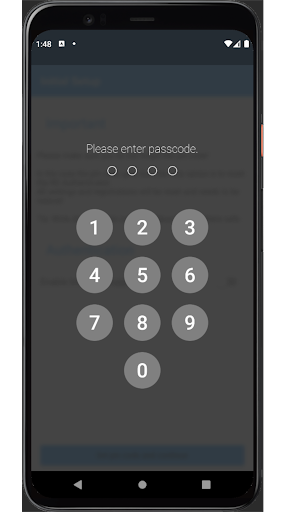 Android application Thincast Authenticator screenshort