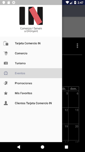 Android application APP + IN ONTINYENT screenshort