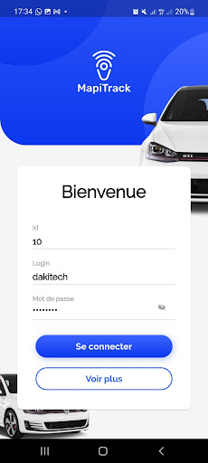 Android application MapiTrack 2.0 screenshort