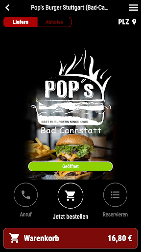 Android application Pop's Burger Stuttgart screenshort