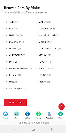 Sri Harsha Cars Screen 2