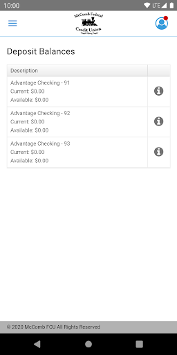 McComb FCU Mobile Screen 2