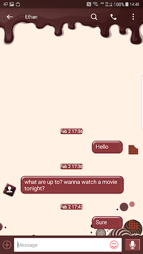 Screenshot of Chocolate theme