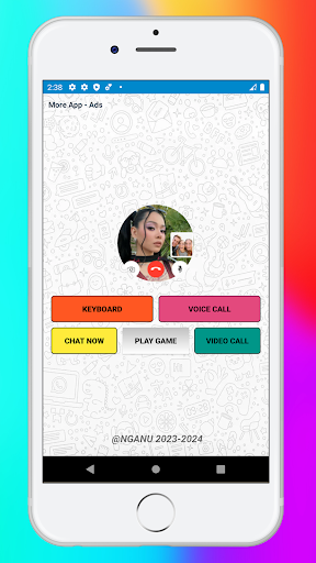 Android application Bella Poarch fake call & chat screenshort