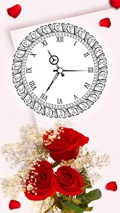 Đồng hồ hoa hồng hình nền động