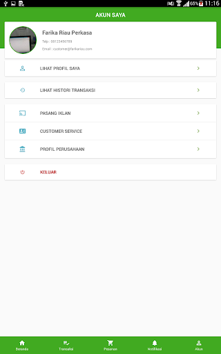 FARIKA RIAU PERKASA PENJUALAN