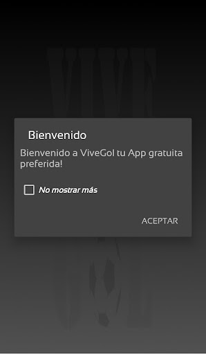 Android application ViveGol screenshort
