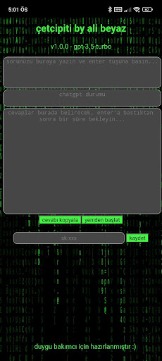Android application çetcipiti screenshort