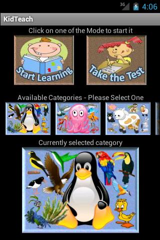 Android application KidTeach screenshort