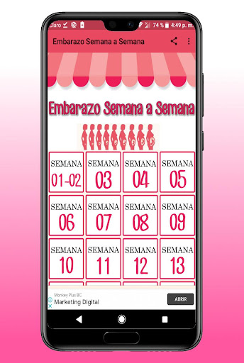 Android application Tu Embarazo Semana a Semana screenshort