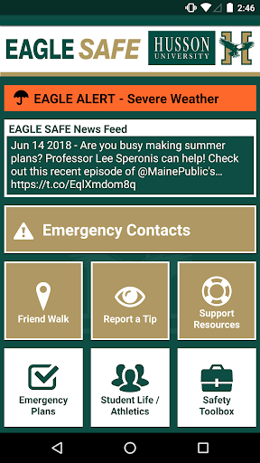 Android application Eagle Safe screenshort