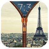 Paris Live Zipper Lock Screen icon
