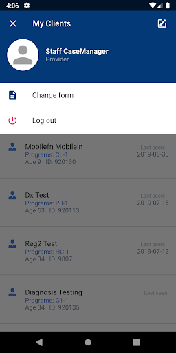 imaServe EHR Mobile Screen 2