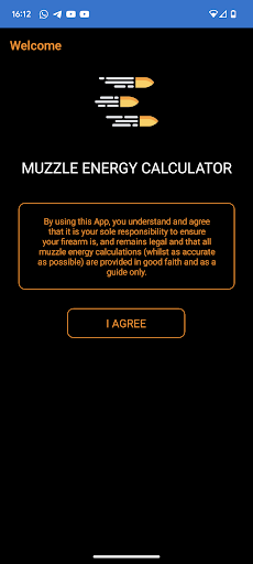 Android application ARPC Muzzle Energy Calculator screenshort