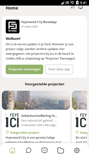 Android application Feyenoord City BouwApp screenshort
