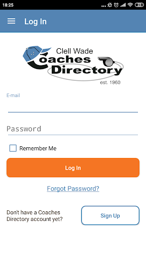 Android application Clell Wade Coaches Directory screenshort