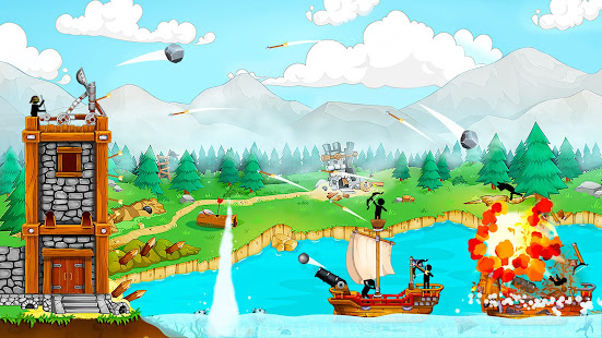 The Catapult: Castle Clash with Stickman Pirates apktram screenshots 6