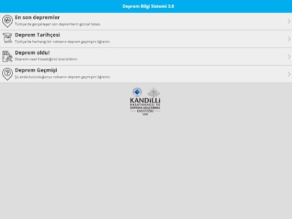 Deprem Bilgi Sistemi 3.0 Screenshot