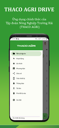 Android application THACO AGRI - CLOUD STORAGE screenshort