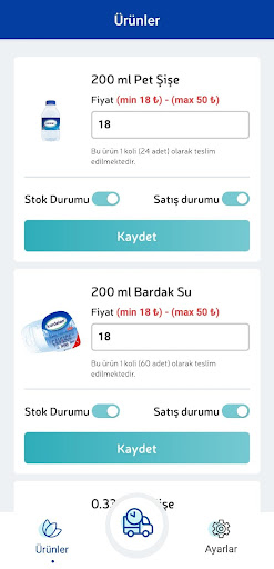 Android application Kardelen Su Bayi screenshort