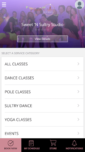 Android application Sweet N Sultry Studio screenshort