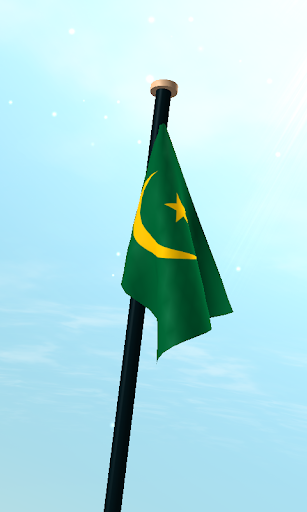 Mauritania Flag 3D Wallpaper Screen 3