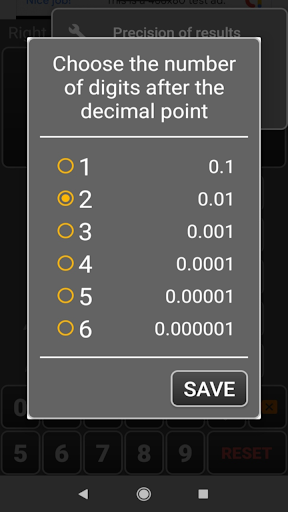 Right triangle calculator Screen 3