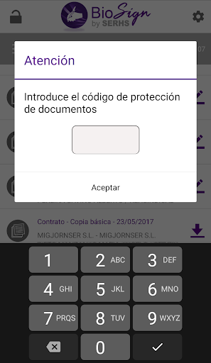 DocuGestiona BioSign Screen 2