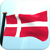 Denmark Flag 3D Free Wallpaper icon