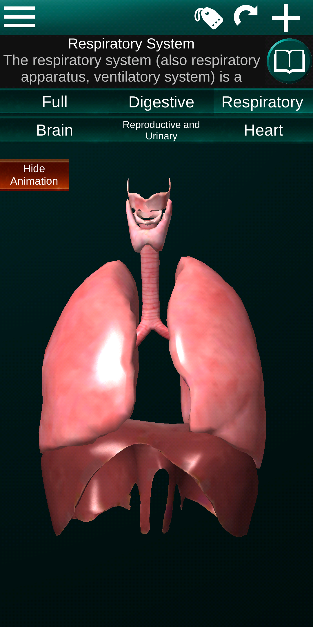 Android application Internal Organs in 3D (Anatomy) screenshort