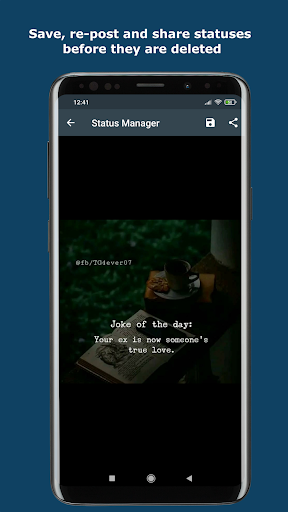 Status Manager - Save statuses Screen 2