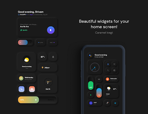 Android application Caramel KWGT screenshort
