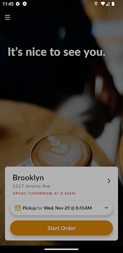 Android application Coffee Spot Cafe screenshort