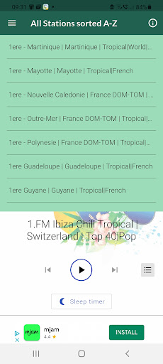 Tropical Music Radio Stations Screen 3
