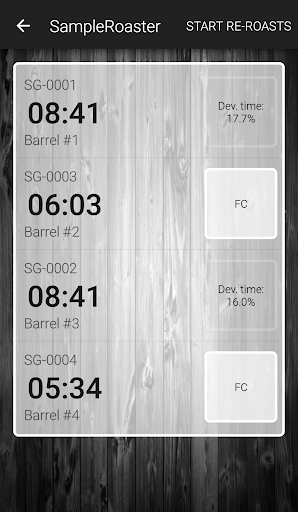 Android application SampleRoaster screenshort
