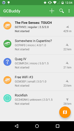 Android application GeoCaching Buddy Trial screenshort
