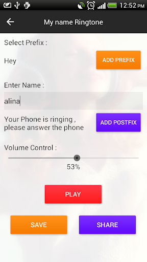 My Name Ringtone Screen 3