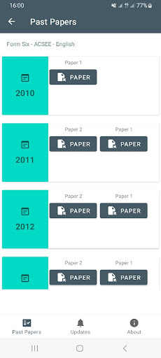 Past Papers Solutions Screen 3