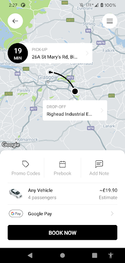 North Lanarkshire Private Hire Screen 3