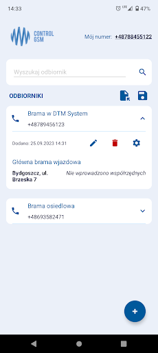 Android application Control GSM Basic screenshort