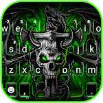 Cover Image of Download Neon Gothic Skull Keyboard The  APK