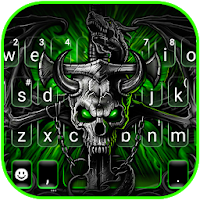 Тема для клавиатуры Neon Gothic Skull