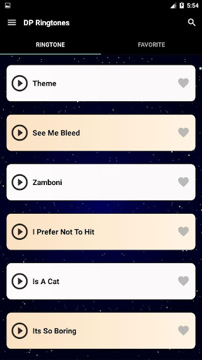 Android application DP ringtones screenshort