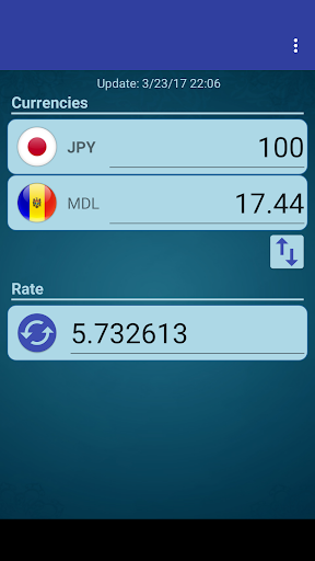 Android application Japan Yen x Moldovan Leu screenshort