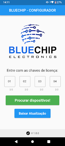 Android application BLUE DATA screenshort