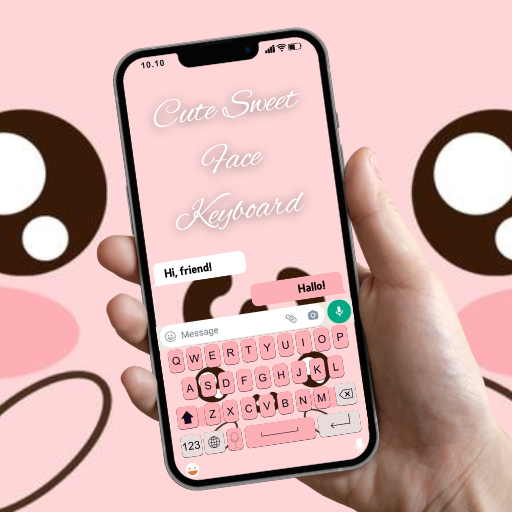 Cute Sweet Face Keyboard Theme Download on Windows