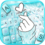 Blue Love Heart Keyboard Theme icon