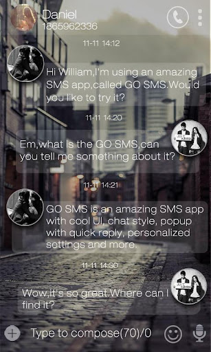 GO SMS LOVE IS NOTHING THEME Screen 2