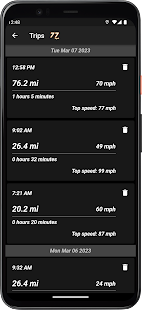 GPS-Tachometer Screenshot
